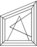 Eckige Fenster - Typ A690 - wie V690 angeschlagen: 1 X Flügel D/K