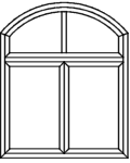 Stichbogenfenster Typ V154S - Blendrahmen verschweißt Flügel oben mit Sprosse 2 x Glasleiste Querkämpfer eingeschraubt 2 x Flügel unten mit Stulp und Glasleiste Stichbogenfenster Typ V154S - Blendrahmen verschweißt Flügel oben mit Sprosse 2 x Glasleiste Querkämpfer eingeschraubt 2 x Flügel unten mit Stulp und Glasleiste