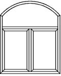 Stichbogenfenster Typ V152PF - Blendrahmen oben mit Glasleiste Querkämpfer und Pfosten eingeschraubt 2 x Flügel unten mit Glasleisten fertig eingepasst Stichbogenfenster Typ V152PF - Blendrahmen oben mit Glasleiste Querkämpfer und Pfosten eingeschraubt 2 x Flügel unten mit Glasleisten fertig eingepasst