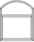 Stichbogenfenster Typ V151 - Blendrahmen oben mit Glasleiste rechteckiger Flügel und Glasleiste fertig eingepasst Querkämpfer eingeschraubt Stichbogenfenster Typ V151 - Blendrahmen oben mit Glasleiste rechteckiger Flügel und Glasleiste fertig eingepasst Querkämpfer eingeschraubt