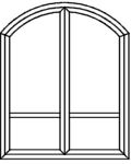 Stichbogenfenster Typ V122S - Blendrahmen verschweißt Zweiflügelig mit Stulp Kämpfer im Flügel eingeschraubt Glasleisten fertig eingepasst Stichbogenfenster Typ V122S - Blendrahmen verschweißt Zweiflügelig mit Stulp Kämpfer im Flügel eingeschraubt Glasleisten fertig eingepasst