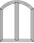 Stichbogenfenster Typ V120PF - Blendrahmen verschweißt Pfosten fertig eingeschraubt zweiflügelig mit Glasleisten fertig eingepasst Stichbogenfenster Typ V120PF - Blendrahmen verschweißt Pfosten fertig eingeschraubt zweiflügelig mit Glasleisten fertig eingepasst